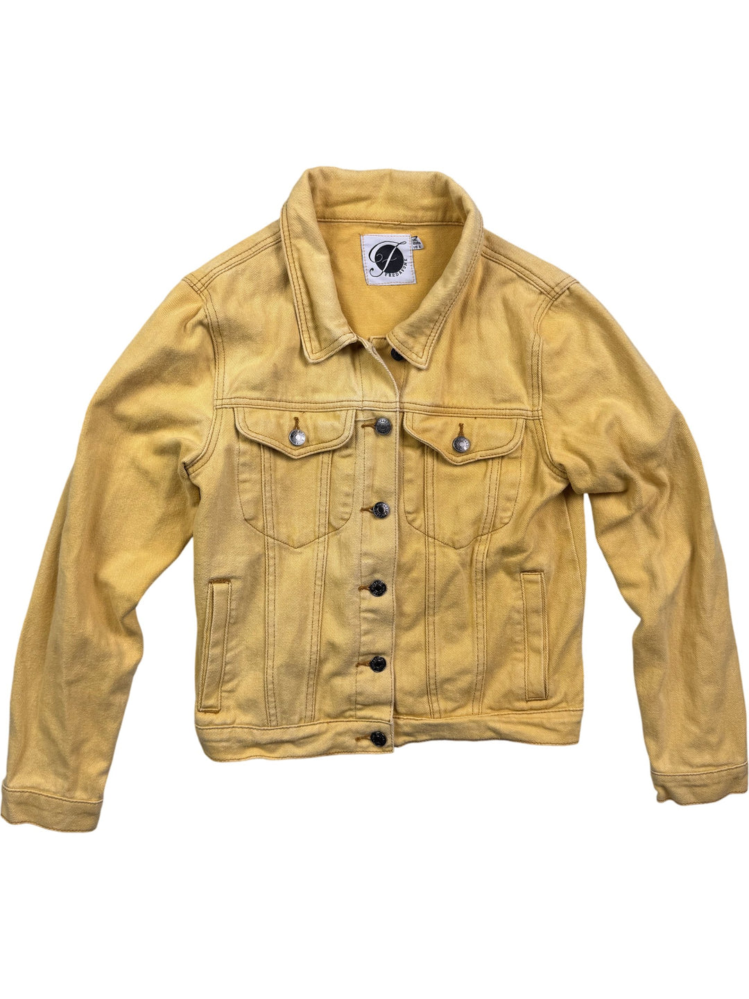 Fredafunk Yellow Trucker Jacket - S - Think Vintage Online Ltd