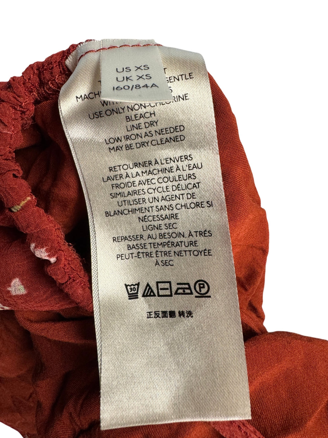 Free People Floral Ruched Long Sleeve Blouse - XS - Think Vintage Online Ltd