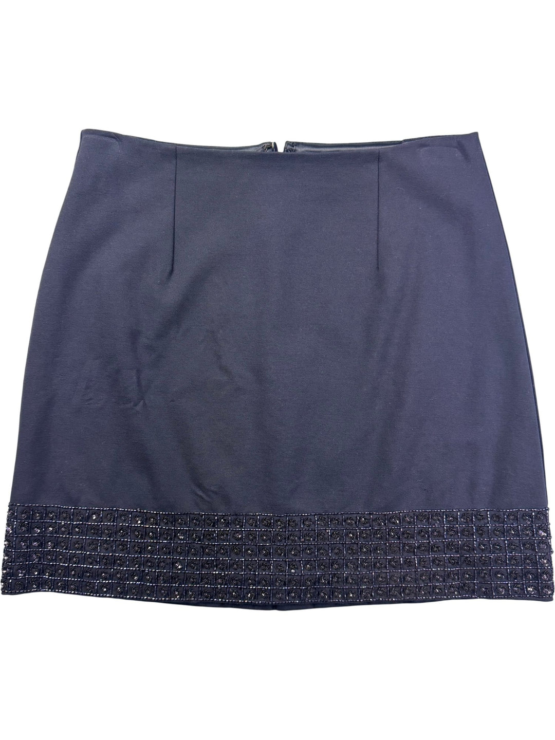 French Connection Black Beaded Hem Skirt - W29 - Think Vintage ltd