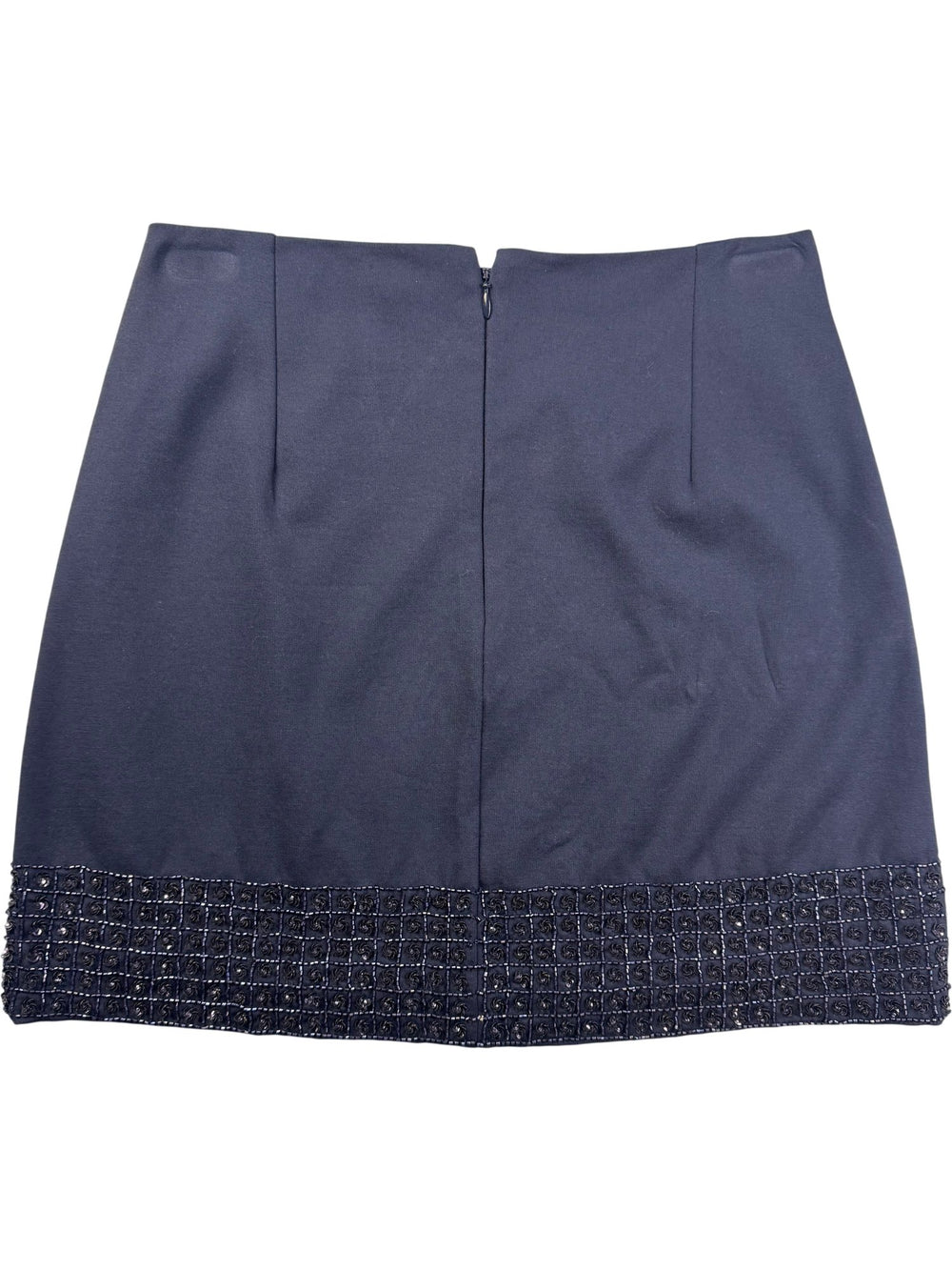 French Connection Black Beaded Hem Skirt - W29 - Think Vintage ltd