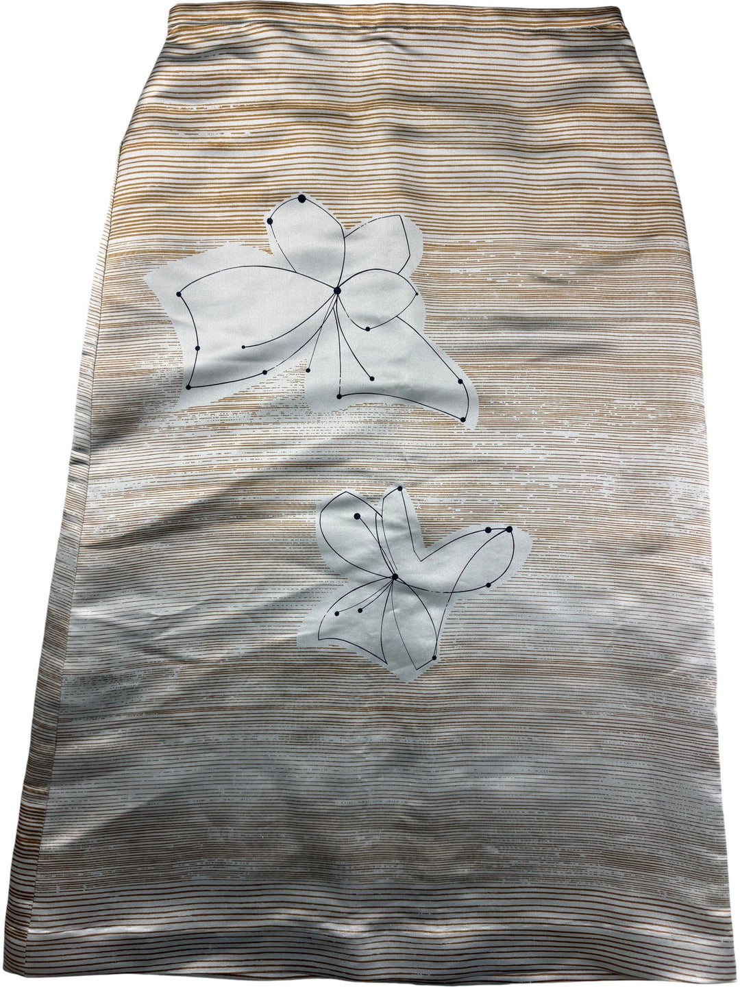 French Connection Floral Silk Pencil Skirt -  W28 - Think Vintage ltd
