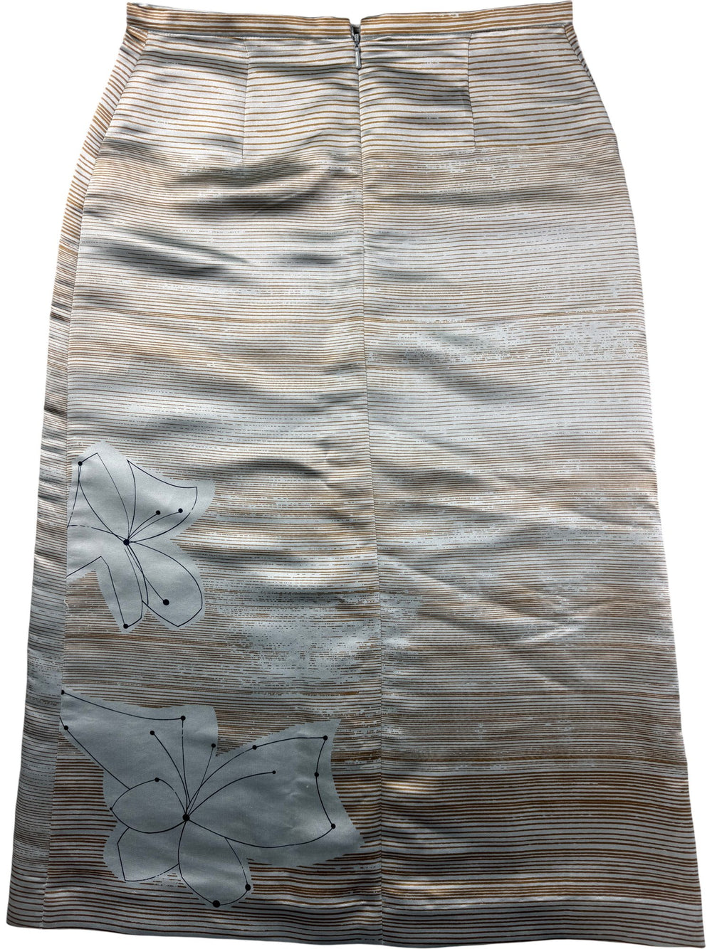 French Connection Floral Silk Pencil Skirt -  W28 - Think Vintage ltd