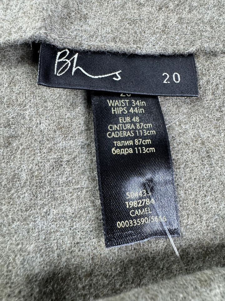 Fringe Detail Wool Blend Skirt - W38