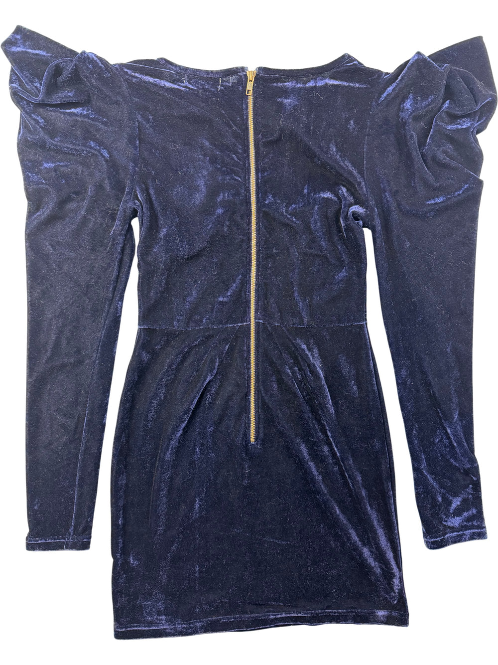 Frock And Frill Blue Long Sleeved Dress - S - Think Vintage Online Ltd