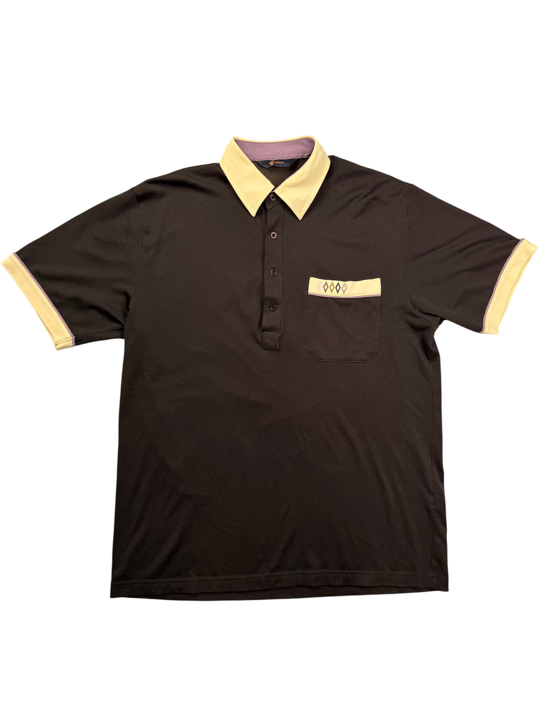 Gabicci Black Polo Shirt - L - Think Vintage