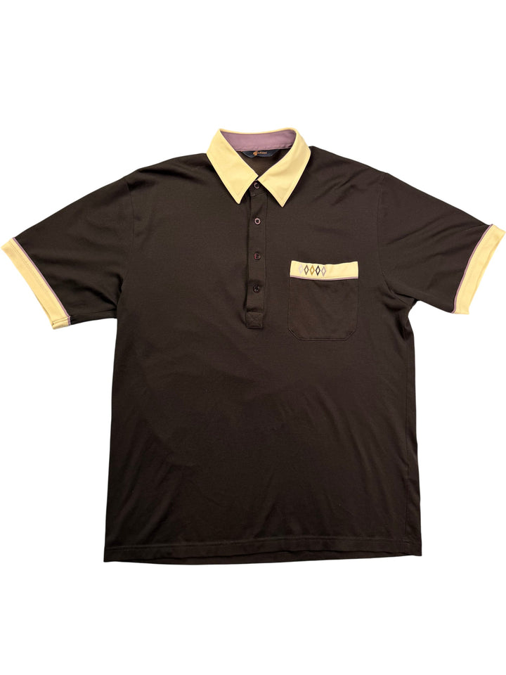 Gabicci Black Polo Shirt - L - Think Vintage Online Ltd