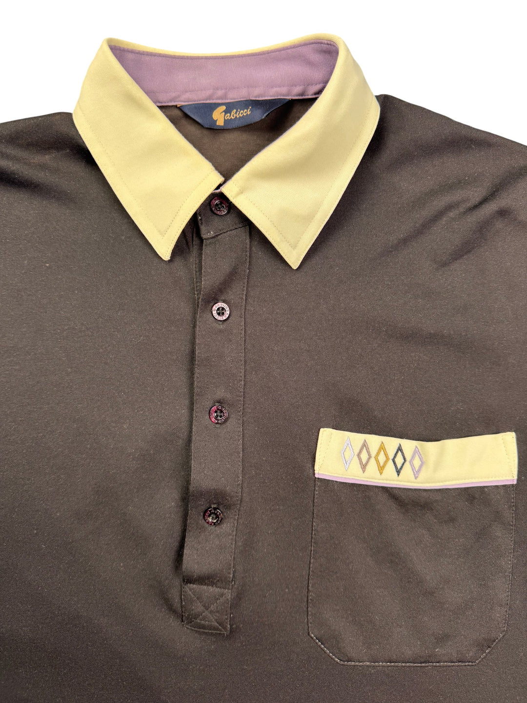 Gabicci Black Polo Shirt - L - Think Vintage Online Ltd