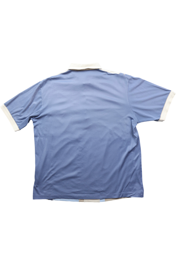 Gabicci Polo Shirt Multicolour Block Pattern - XL - Think Vintage ltd