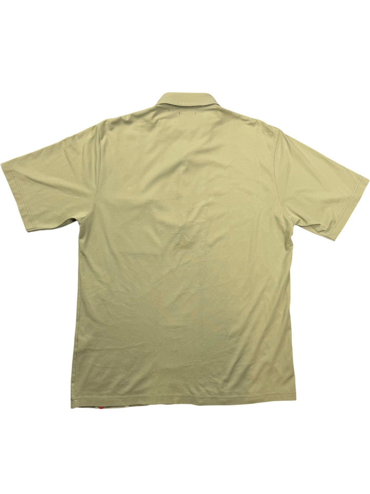 Gabicci Striped Short Sleeved Polo Shirt - L - Think Vintage Online Ltd