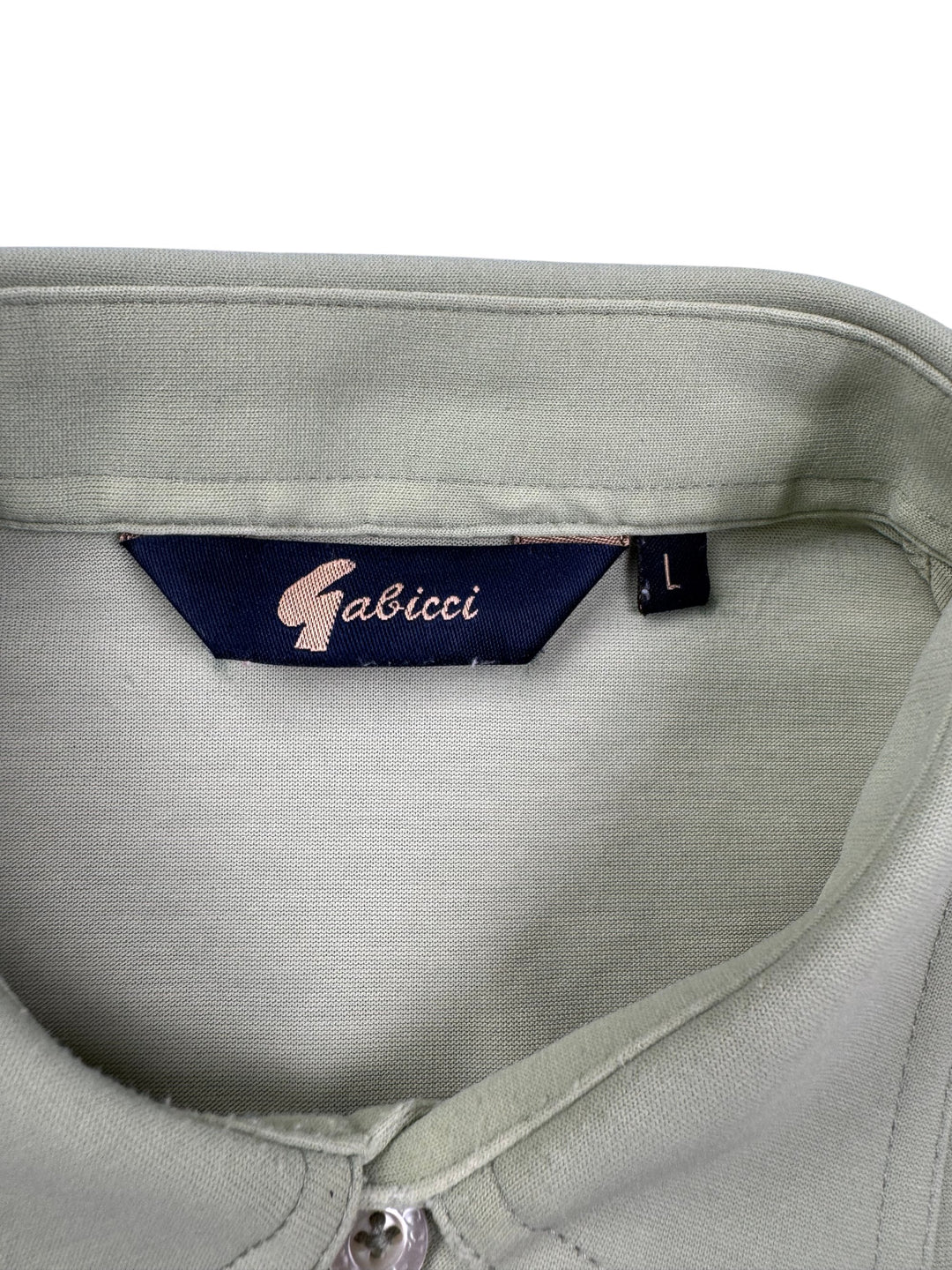 Gabicci Striped Short Sleeved Polo Shirt - L - Think Vintage Online Ltd