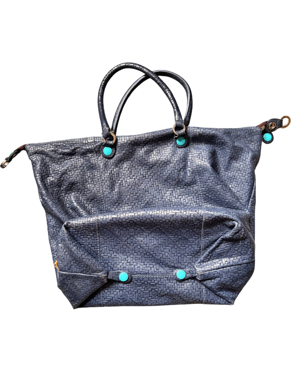 Gabs Italian Blue Textured Tote Bag - Think Vintage ltd