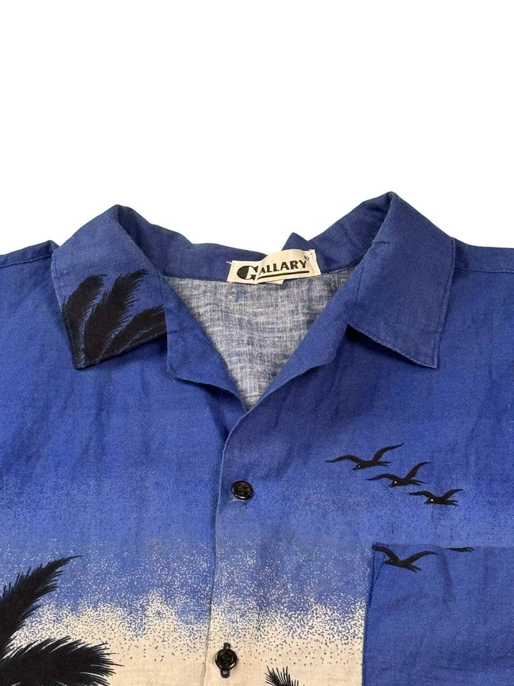 Gallary Sunset Palm Tree Print Shirt - XL - Think Vintage
