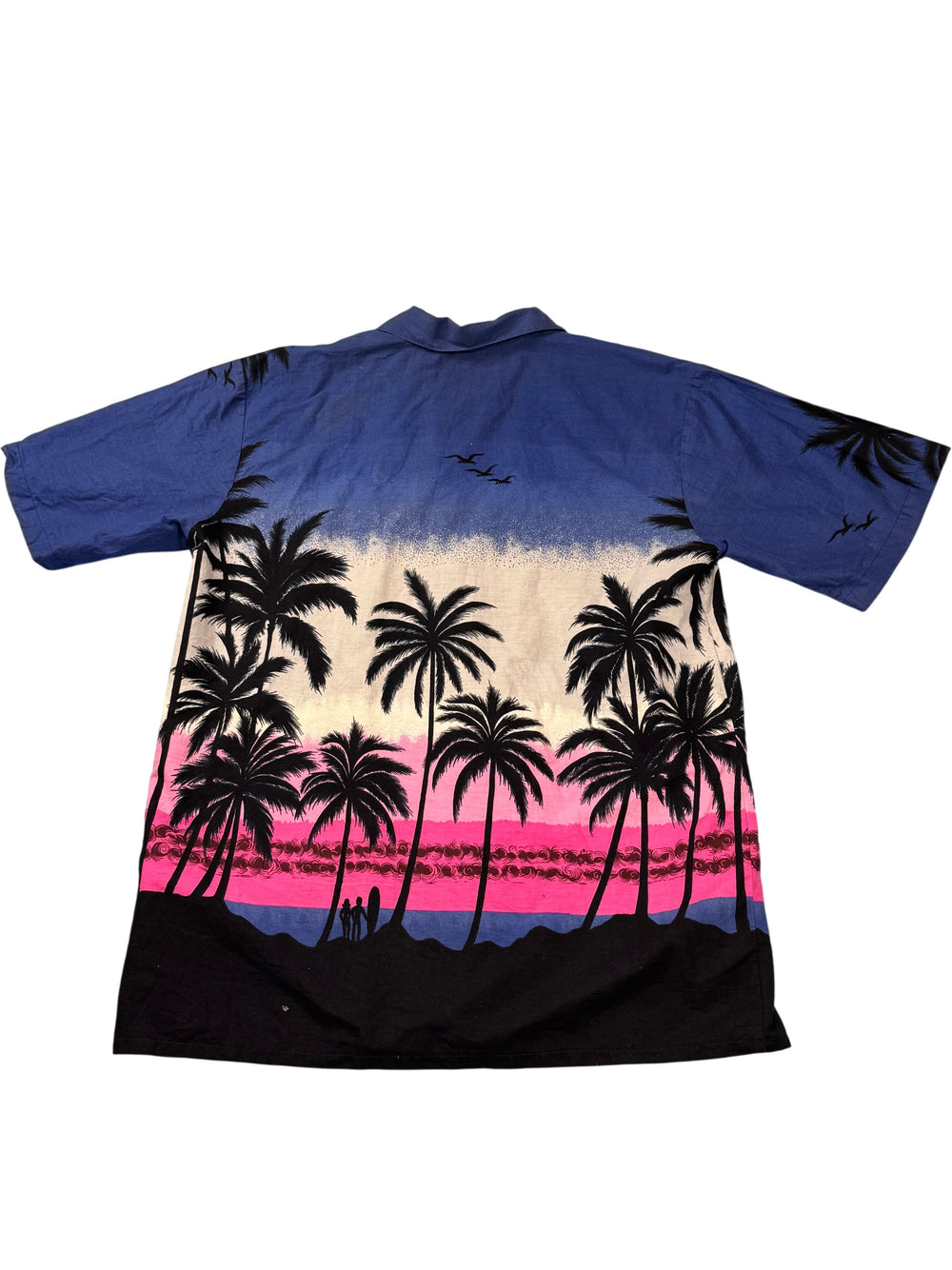Gallary Sunset Palm Tree Print Shirt - XL - Think Vintage