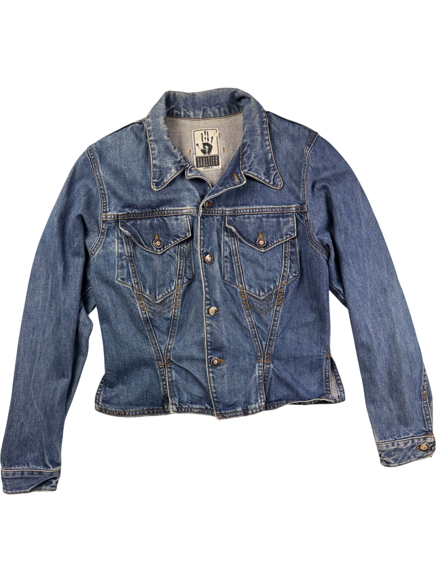 Gaultier Jean's Indigo Denim Jacket - M - Think Vintage ltd