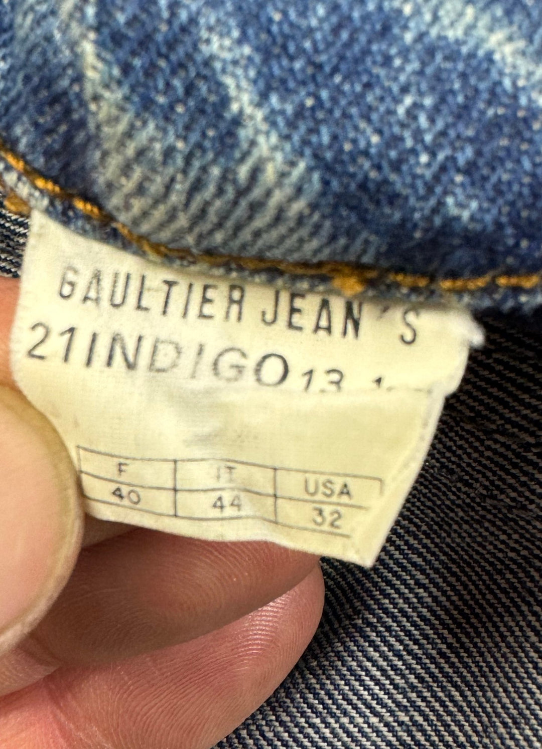 Gaultier Jean's Indigo Denim Jacket - M - Think Vintage ltd