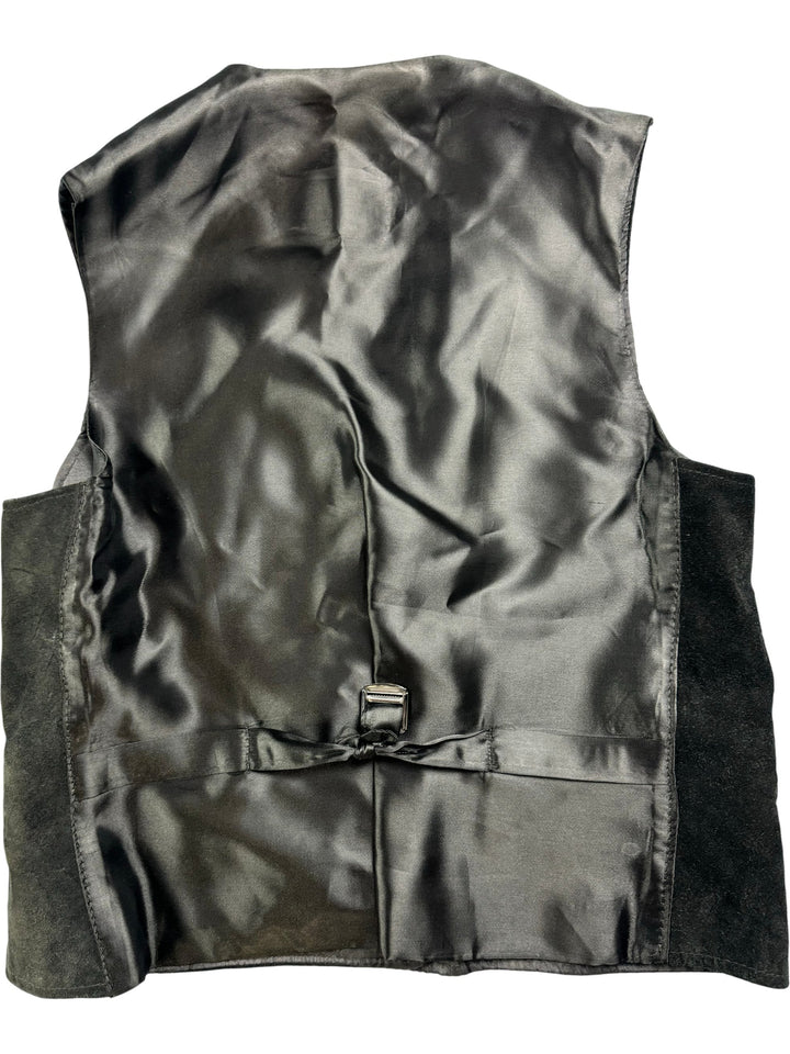 Gavin Brown Black Leather Waistcoat - Think Vintage