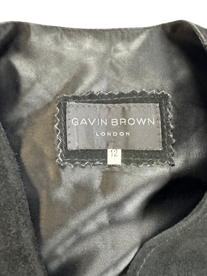 Gavin Brown Black Leather Waistcoat - Think Vintage