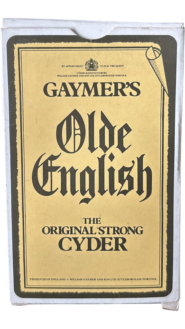 Gaymer's Olde English Strong Cyder Waddingtons Playing Cards Collectable - Think Vintage Online Ltd