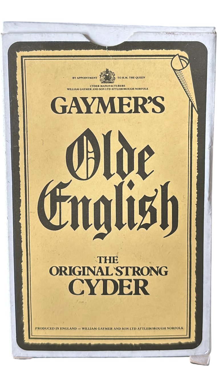 Gaymer's Olde English Strong Cyder Waddingtons Playing Cards Collectable - Think Vintage ltd