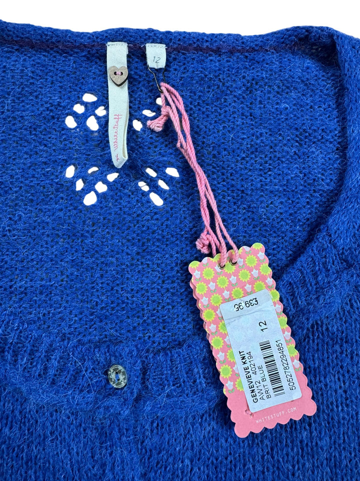 Genevieve Knit Blue Cardigan - M - Think Vintage ltd