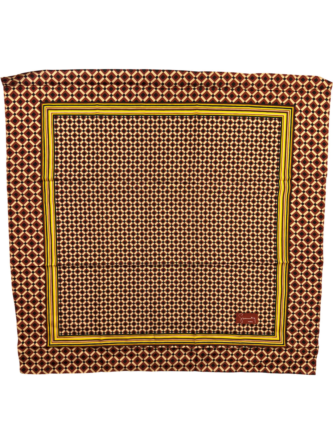 Geometric Pattern Silk Scarf - Think Vintage Online Ltd