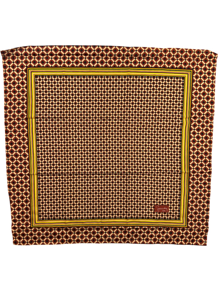 Geometric Pattern Silk Scarf - Think Vintage Online Ltd