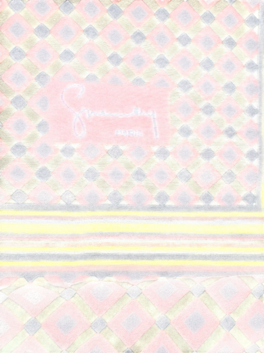 Geometric Pattern Silk Scarf - Think Vintage Online Ltd