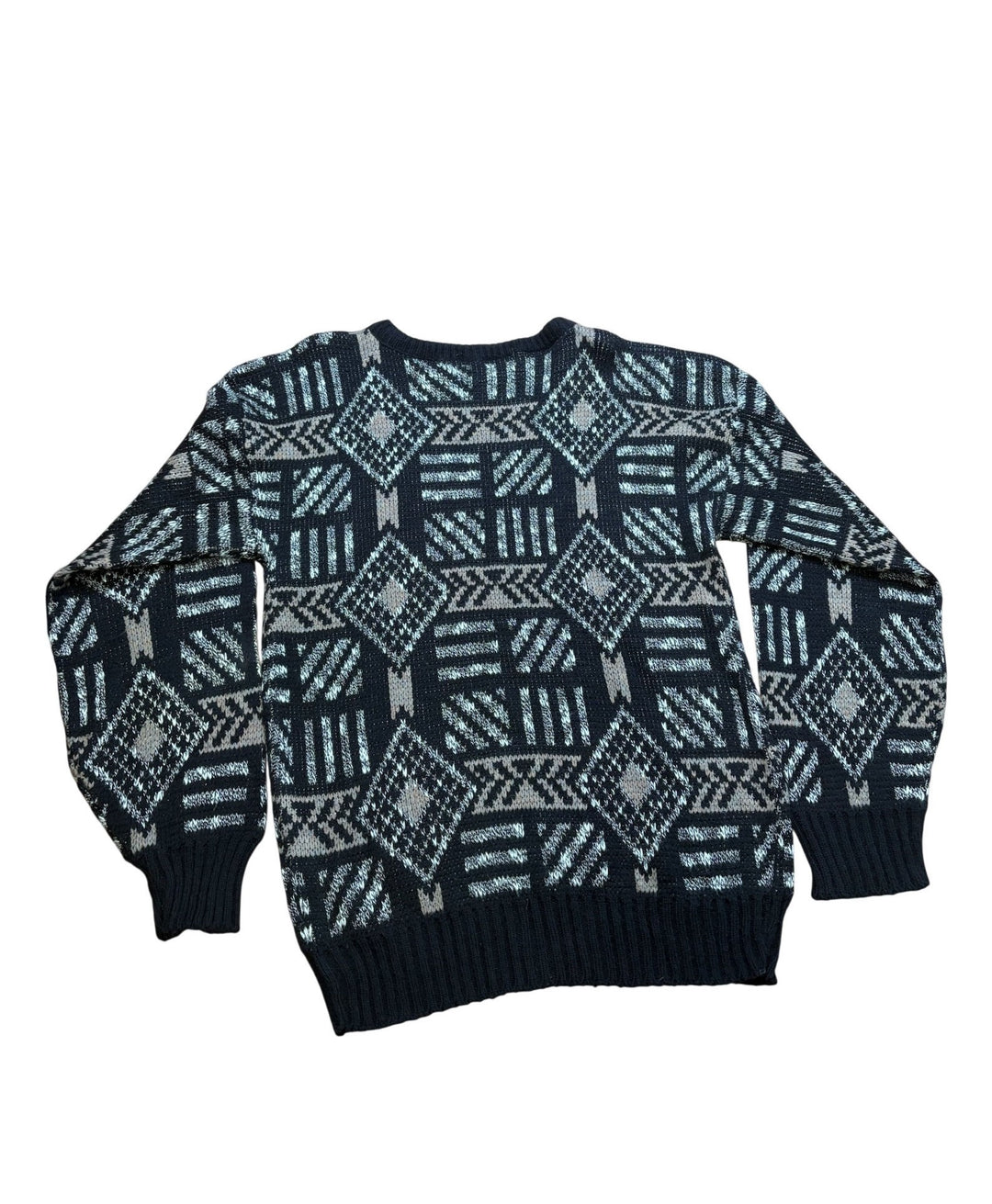 Geometric Patterned Knit Jumper - M