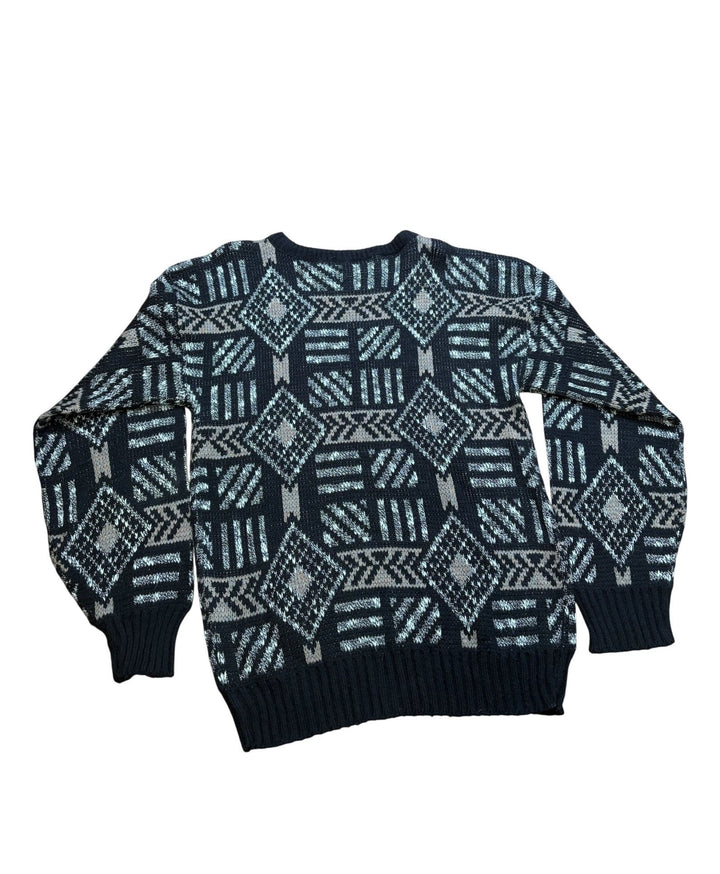 Geometric Patterned Knit Jumper - M