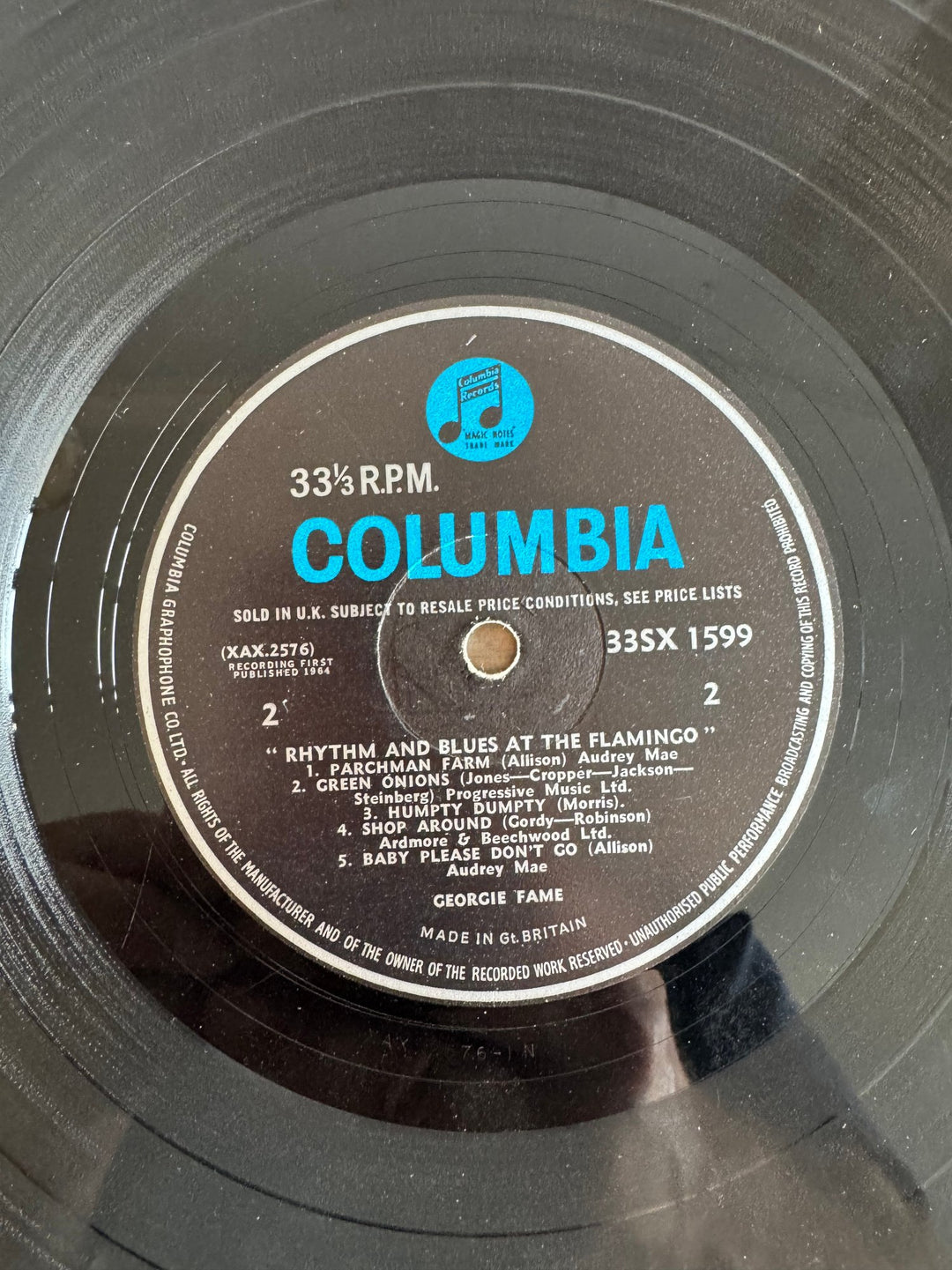 Georgie Fame Rhythm And Blues At The Flamingo Vinyl - Fair - Think Vintage ltd