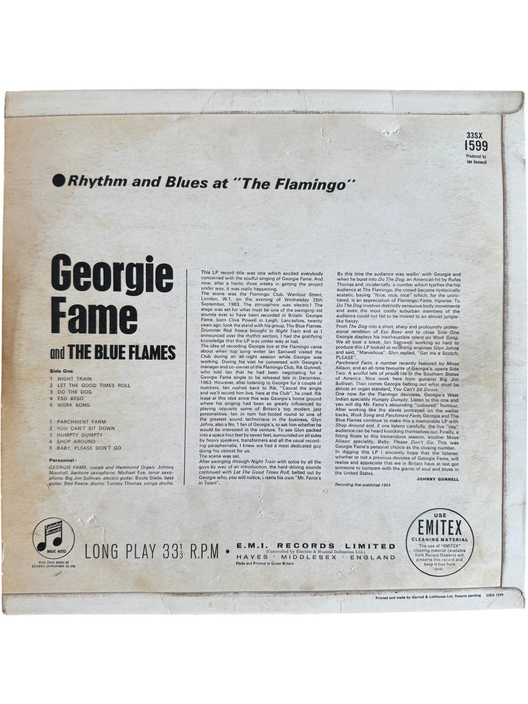 Georgie Fame Rhythm And Blues At The Flamingo Vinyl - Fair - Think Vintage ltd