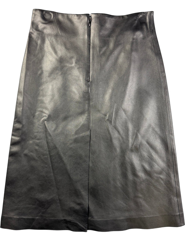 Gerard Darel Lamb Leather Skirt - S - Think Vintage ltd