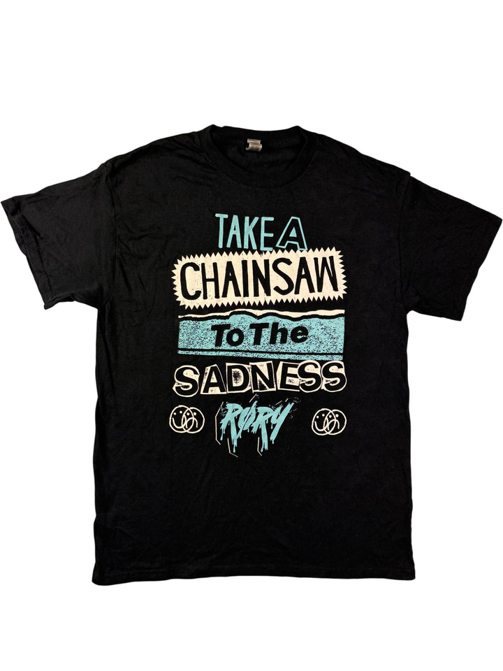 Gildan Black Graphic T-Shirt - M - Think Vintage