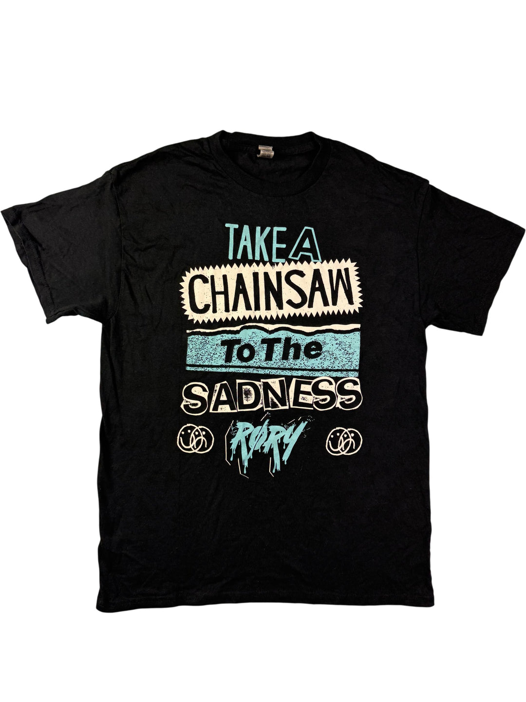 Gildan Black Graphic T-Shirt - M - Think Vintage ltd