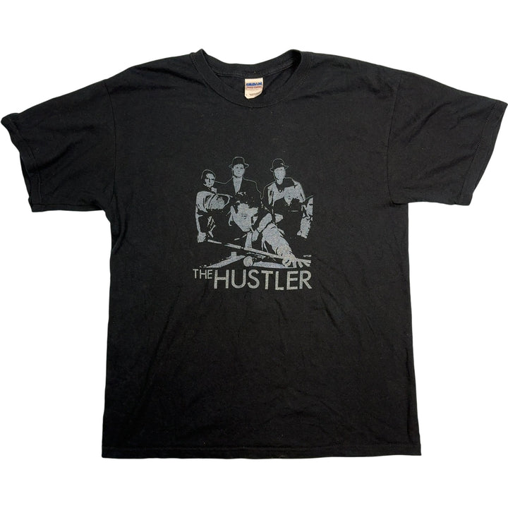 Gildan Black The Hustler Graphic T-Shirt - XL - Think Vintage