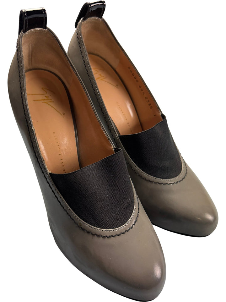 Giuseppe Zanotti Grey Leather Stiletto Heels - 6.5 - Think Vintage ltd