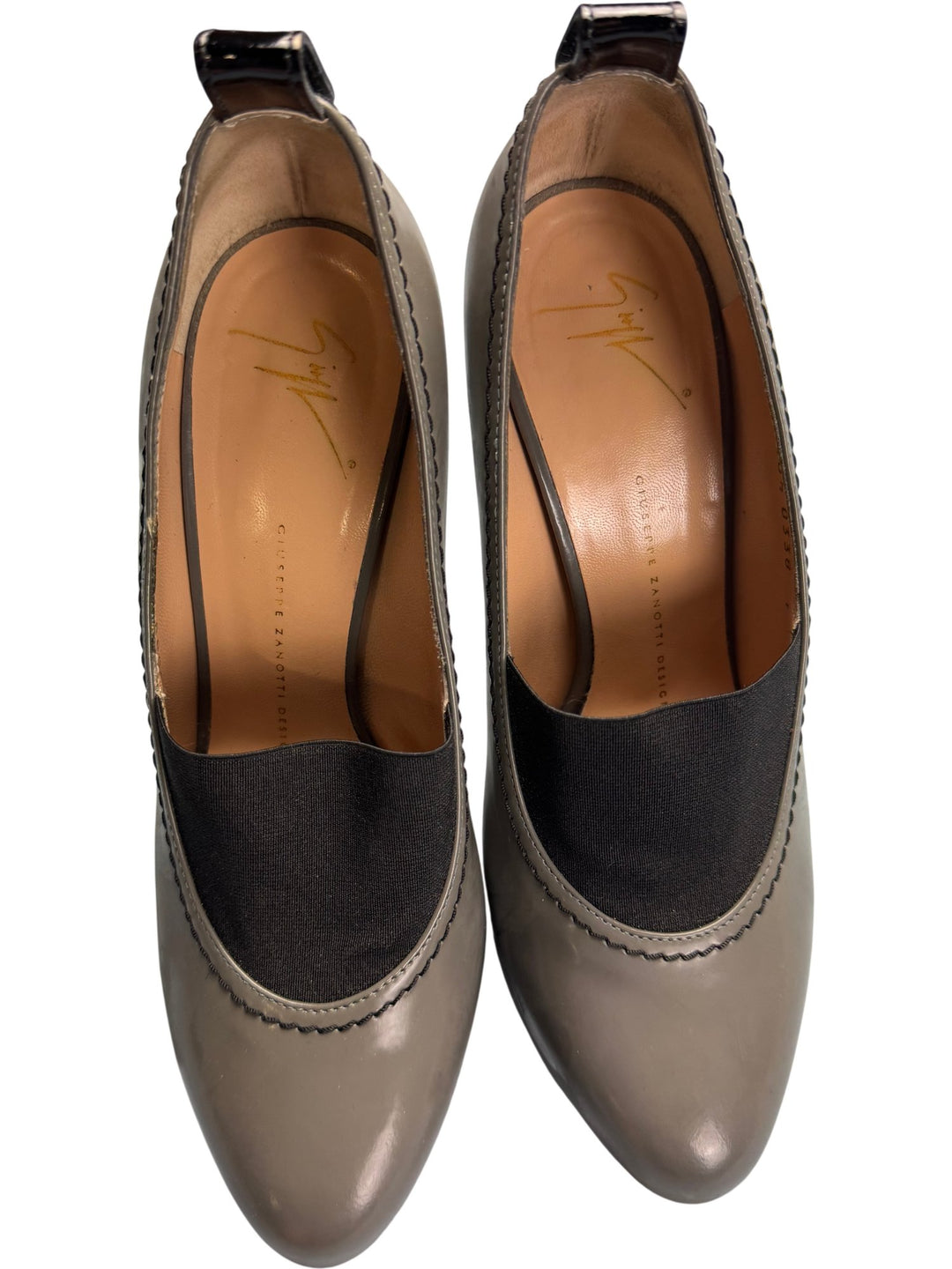 Giuseppe Zanotti Grey Leather Stiletto Heels - 6.5 - Think Vintage ltd