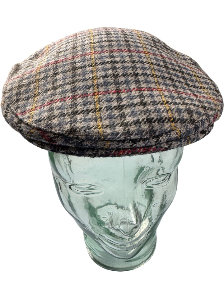 Glenappin Houndstooth Flat Cap - M - Think Vintage