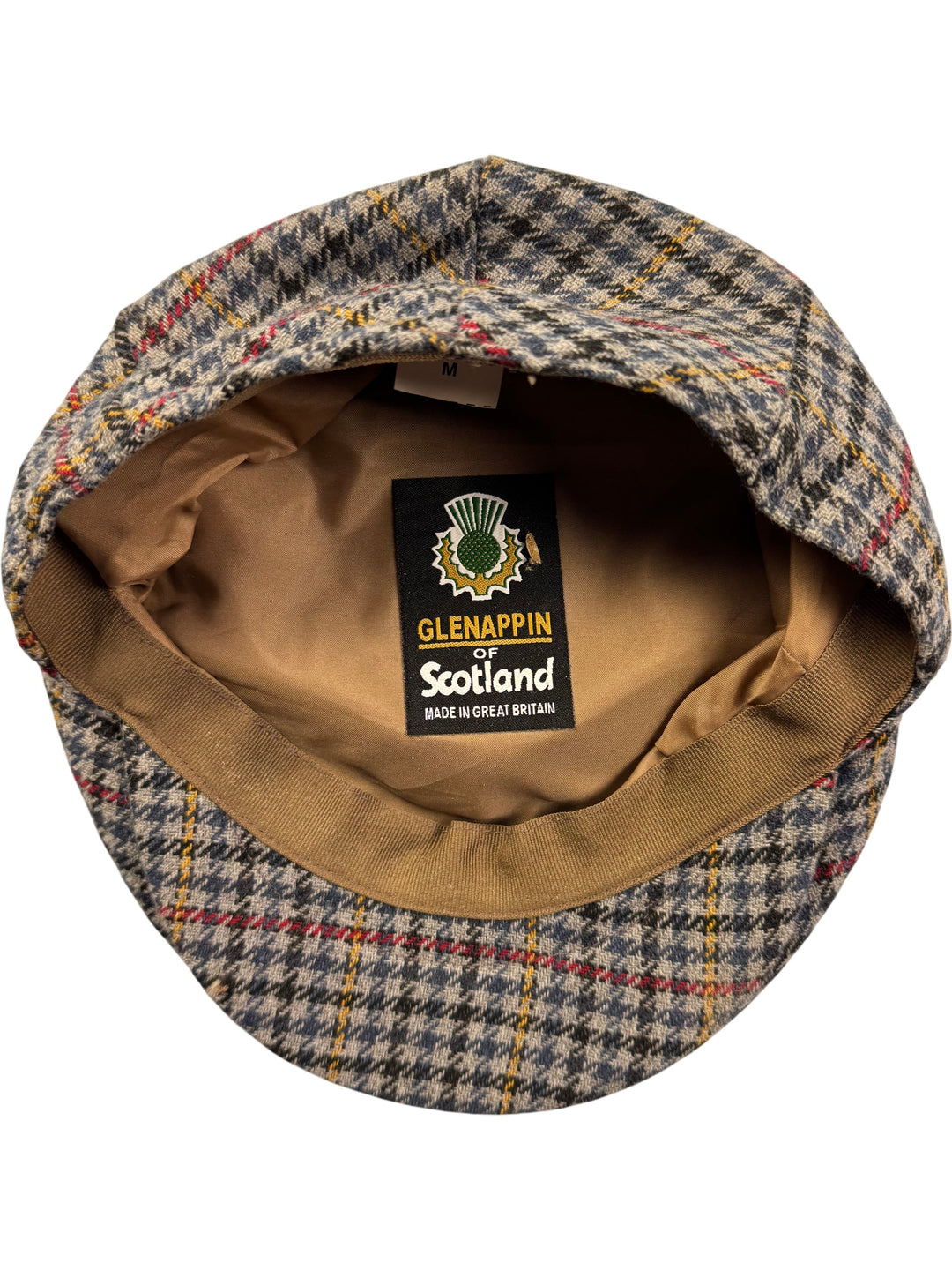 Glenappin Houndstooth Flat Cap - M - Think Vintage ltd