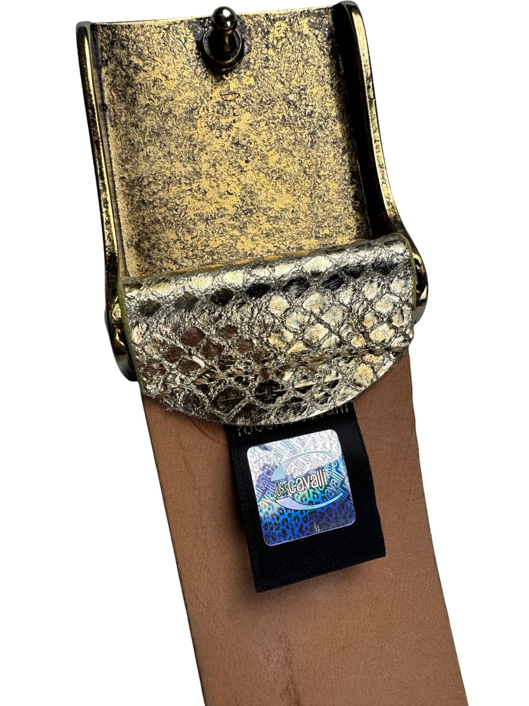 Gold Just Cavalli Belt - Think Vintage ltd