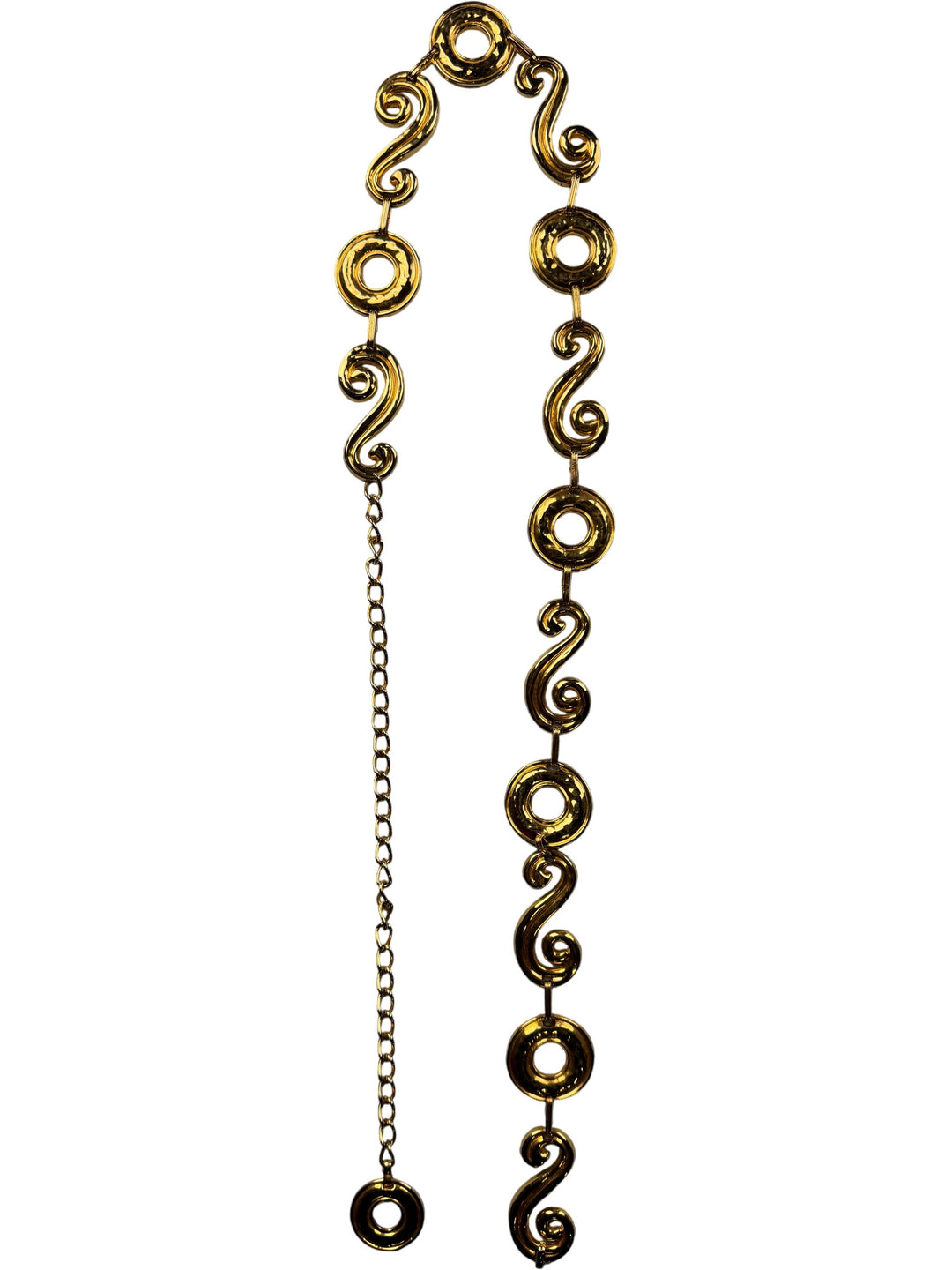 Gold Tone Swirl Link Belt - Think Vintage Online Ltd
