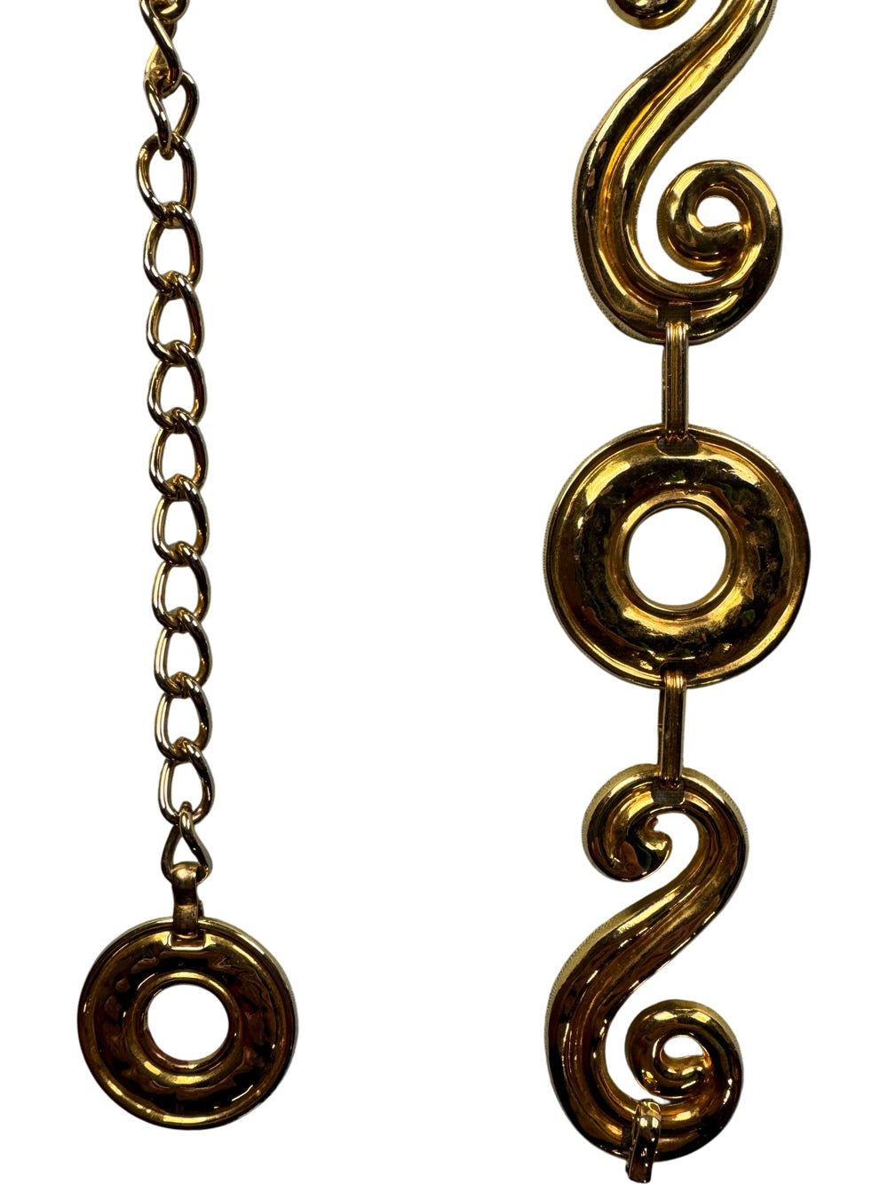 Gold Tone Swirl Link Belt - Think Vintage Online Ltd