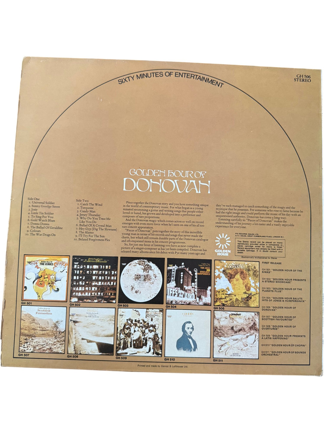 Golden Hour Of Donovan LP Record - Good - Think Vintage ltd
