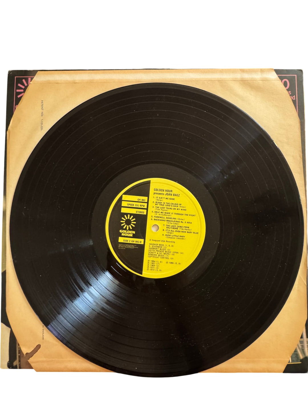 Golden Hour Presents Joan Baez Vinyl - Fair - Think Vintage ltd