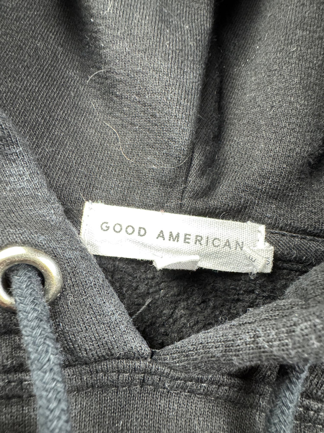 Good American Black Hoodie - M/L - Think Vintage ltd