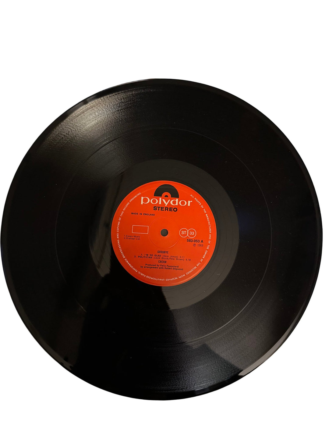 Goodbye Cream Vinyl Album - Good - Think Vintage ltd