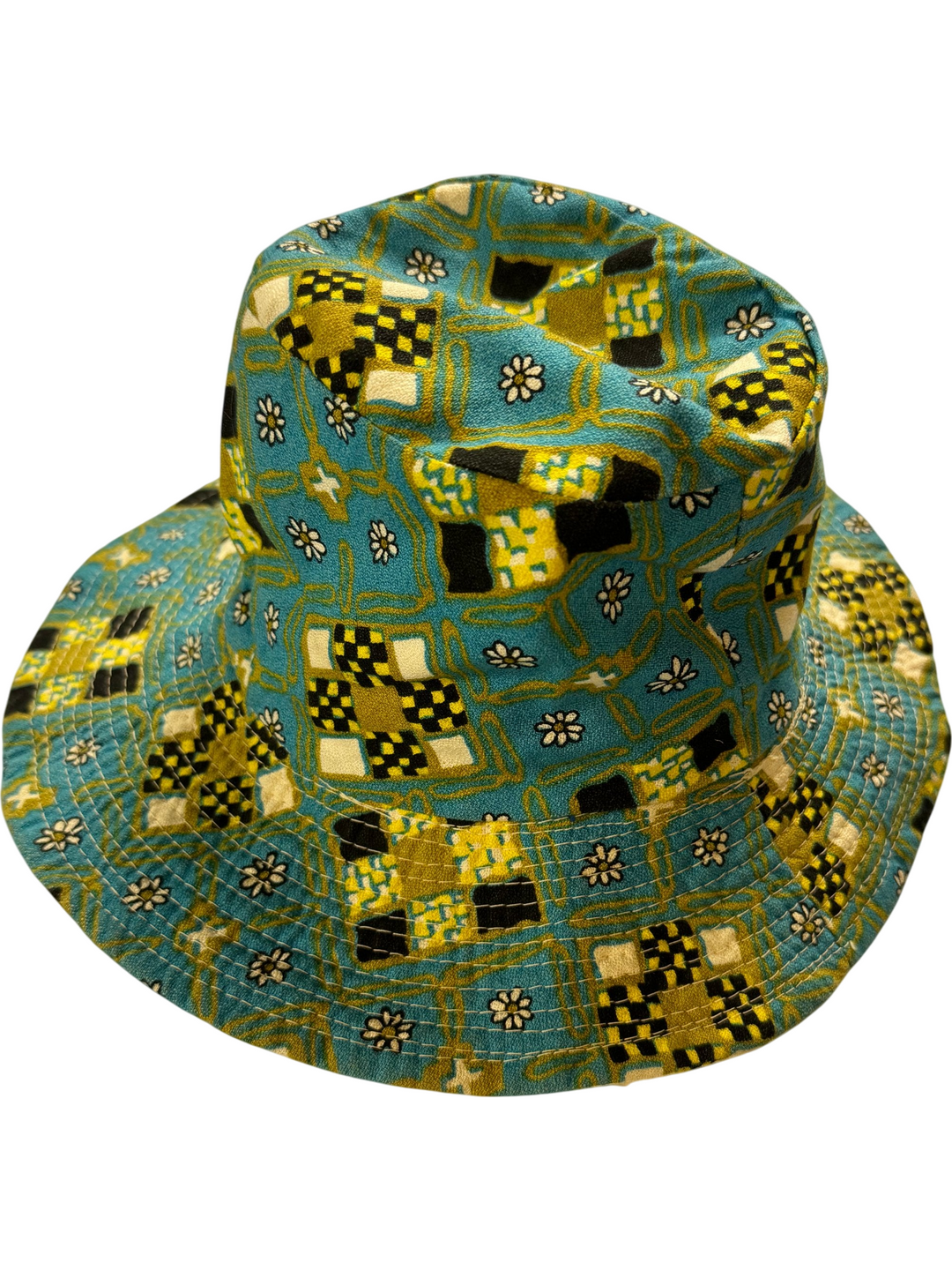 Graphic Floral Patterned Bucket Hat - Think Vintage