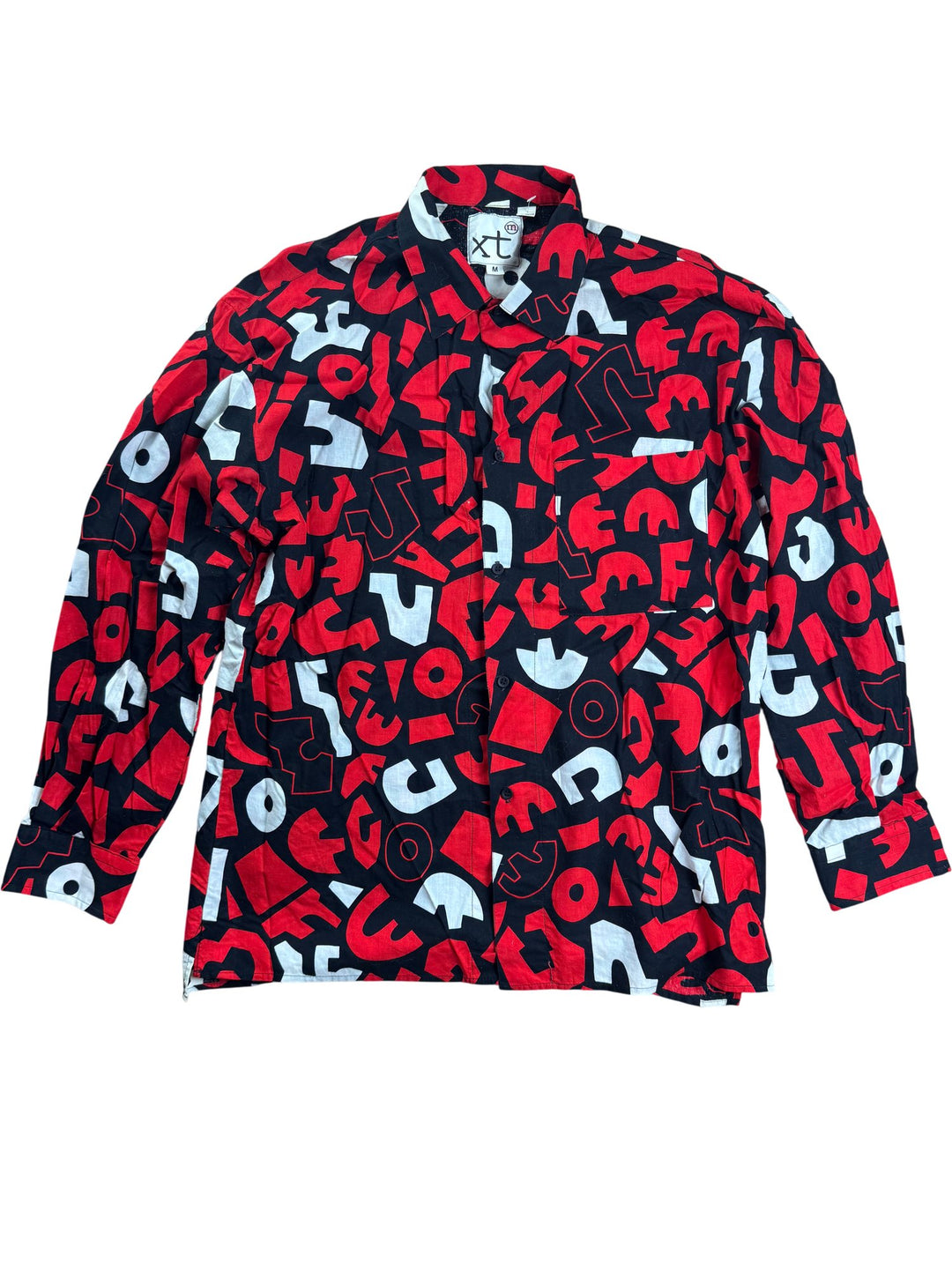 Graphic Print Cotton Shirt - M/L - Think Vintage ltd