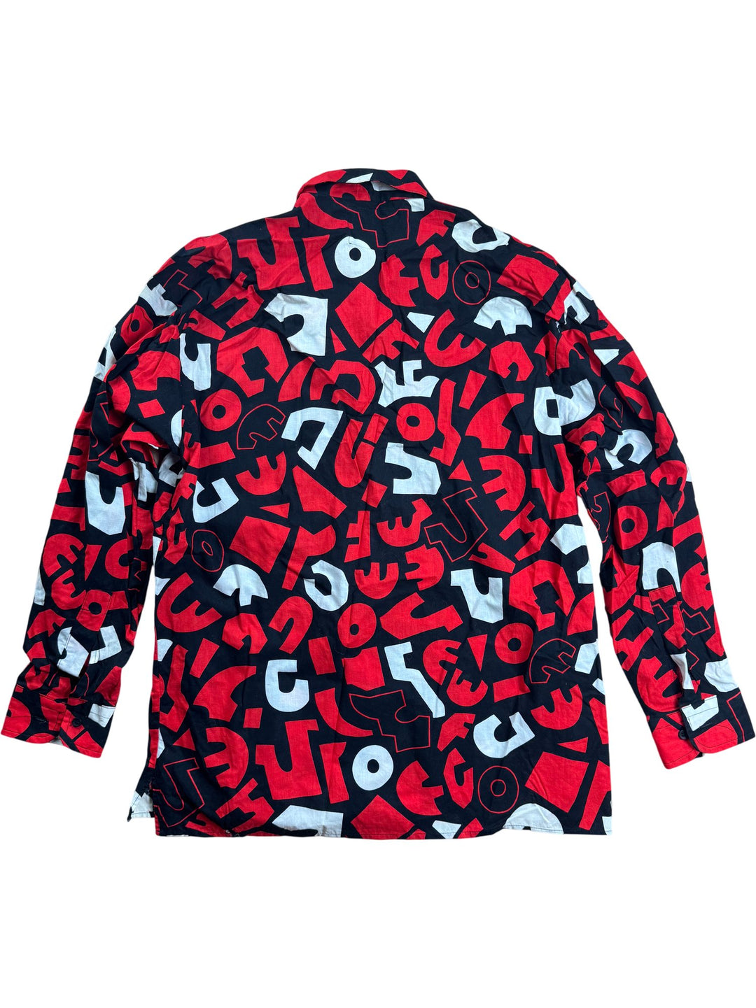 Graphic Print Cotton Shirt - M/L - Think Vintage ltd