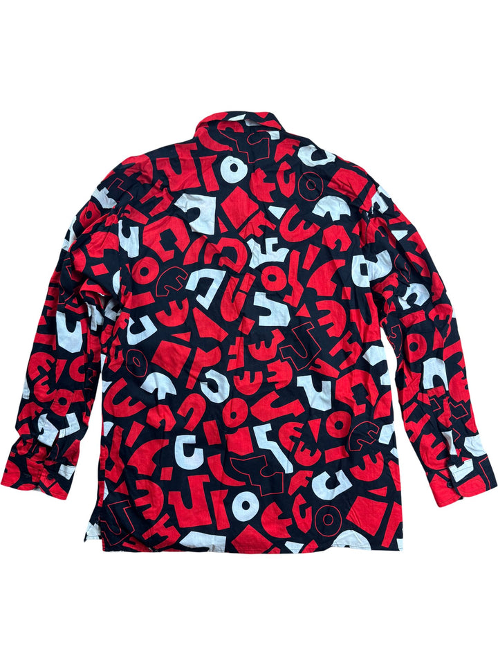 Graphic Print Cotton Shirt - M/L - Think Vintage ltd